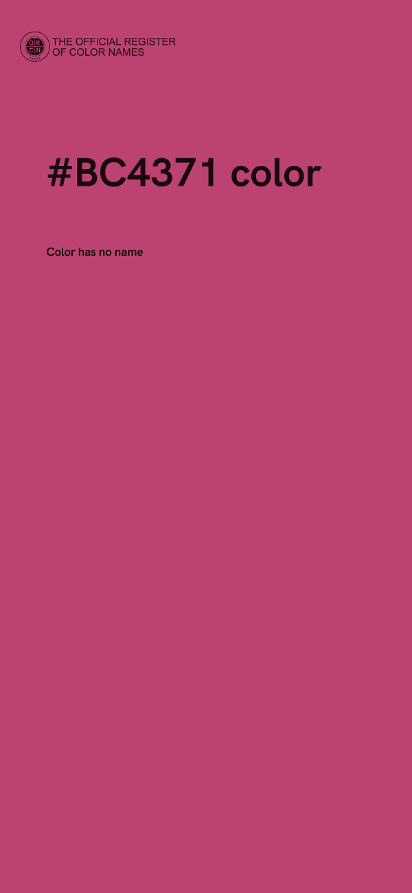 #BC4371 color image