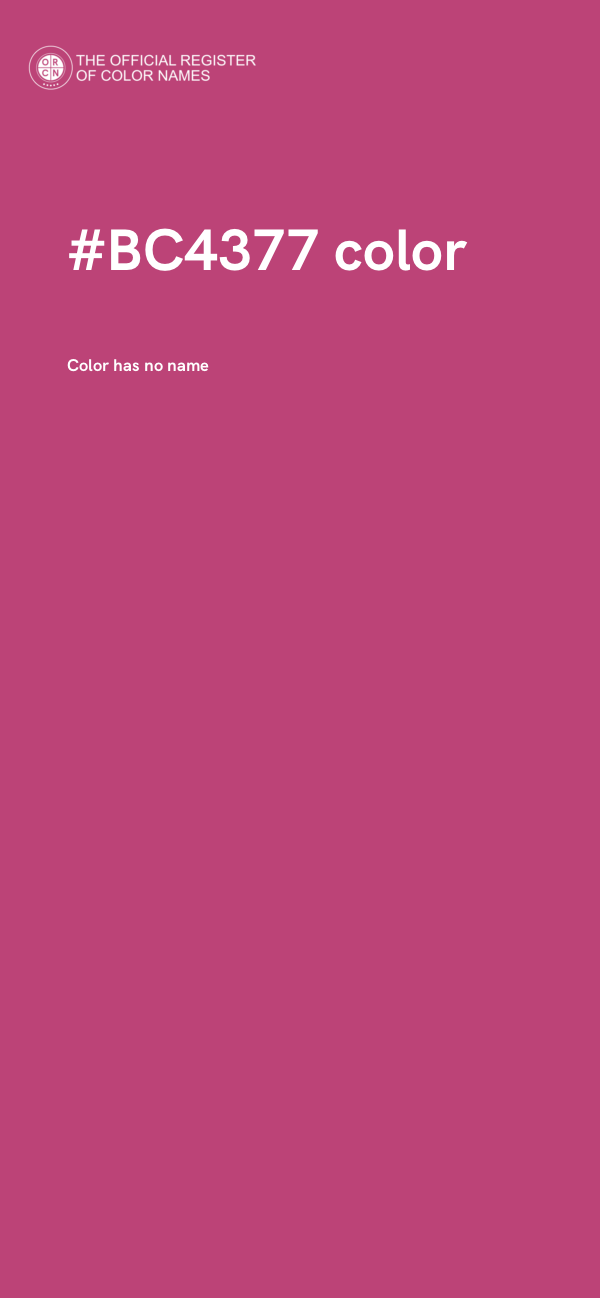 #BC4377 color image