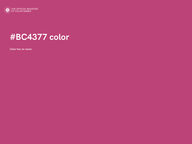 #BC4377 color image