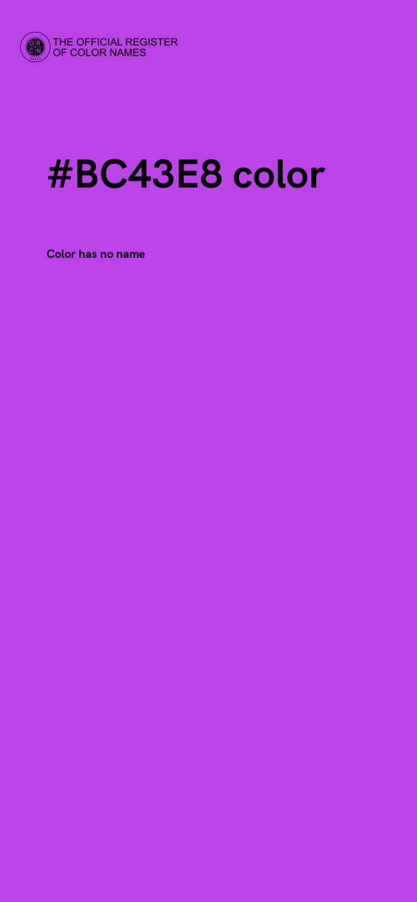 #BC43E8 color image
