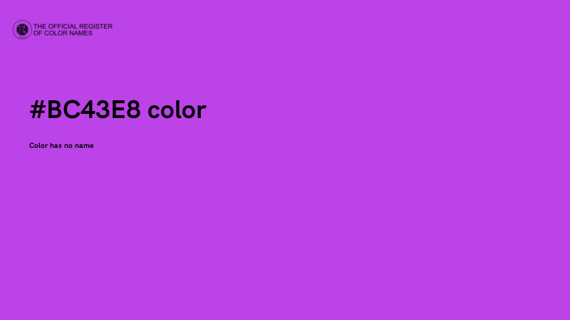 #BC43E8 color image