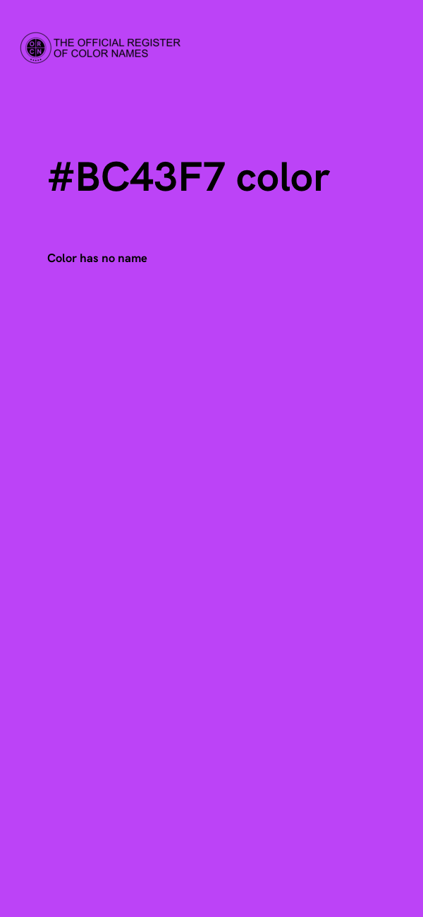 #BC43F7 color image