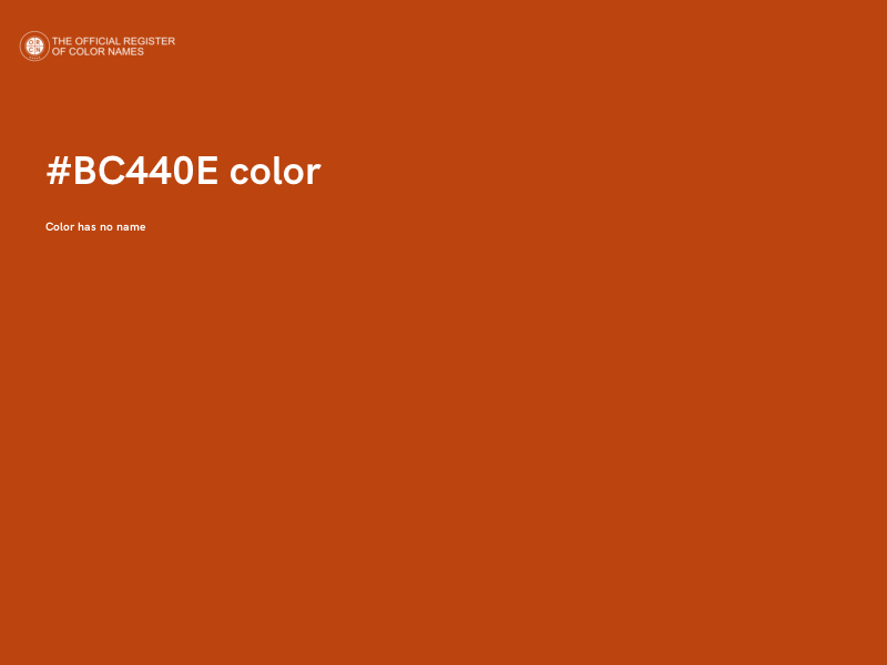 #BC440E color image