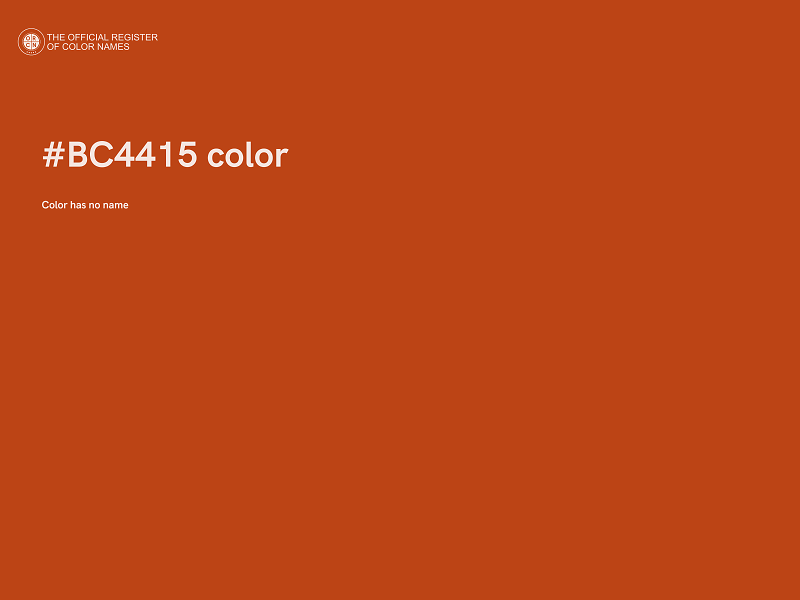 #BC4415 color image