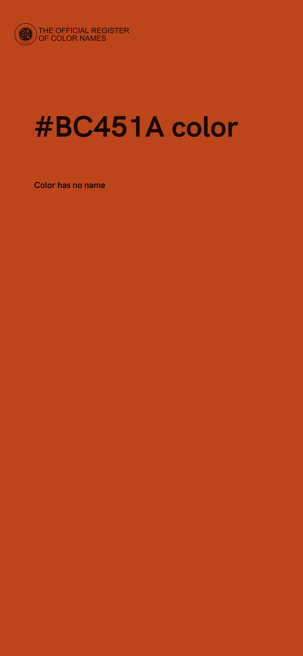 #BC451A color image