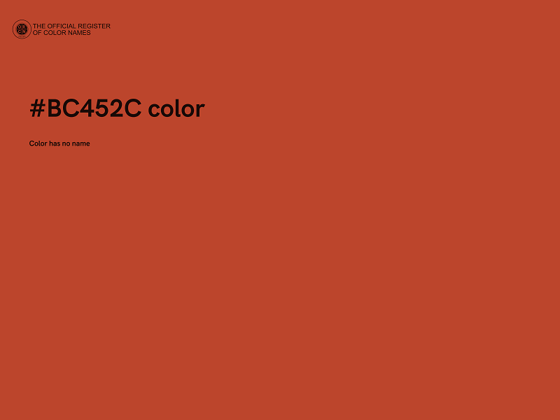 #BC452C color image