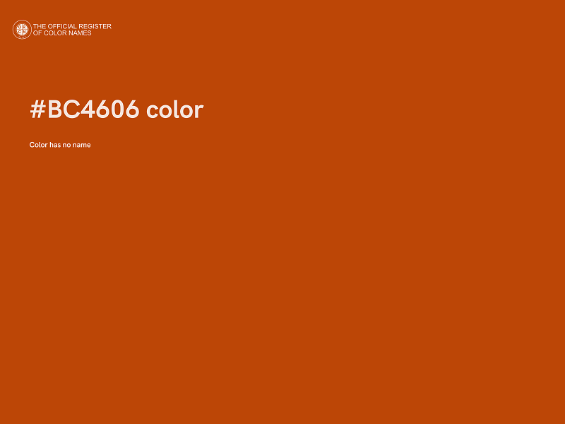 #BC4606 color image
