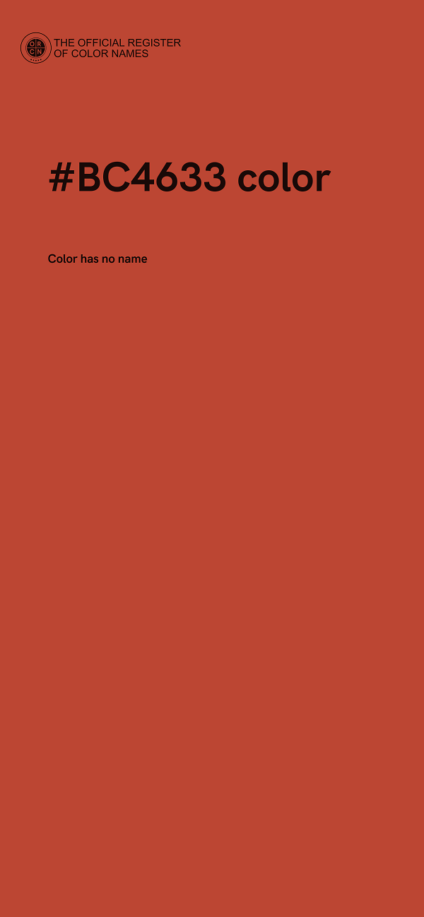 #BC4633 color image