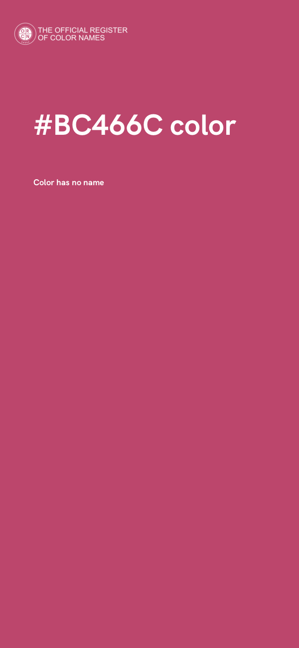 #BC466C color image