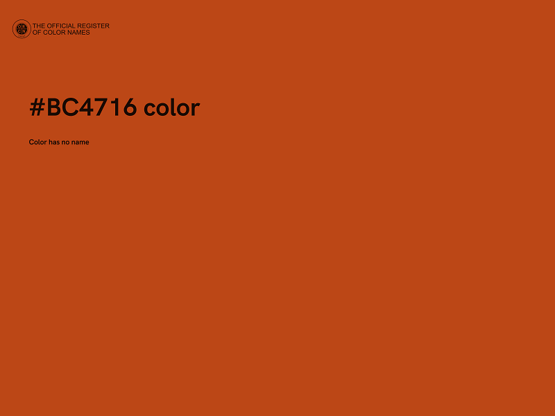 #BC4716 color image