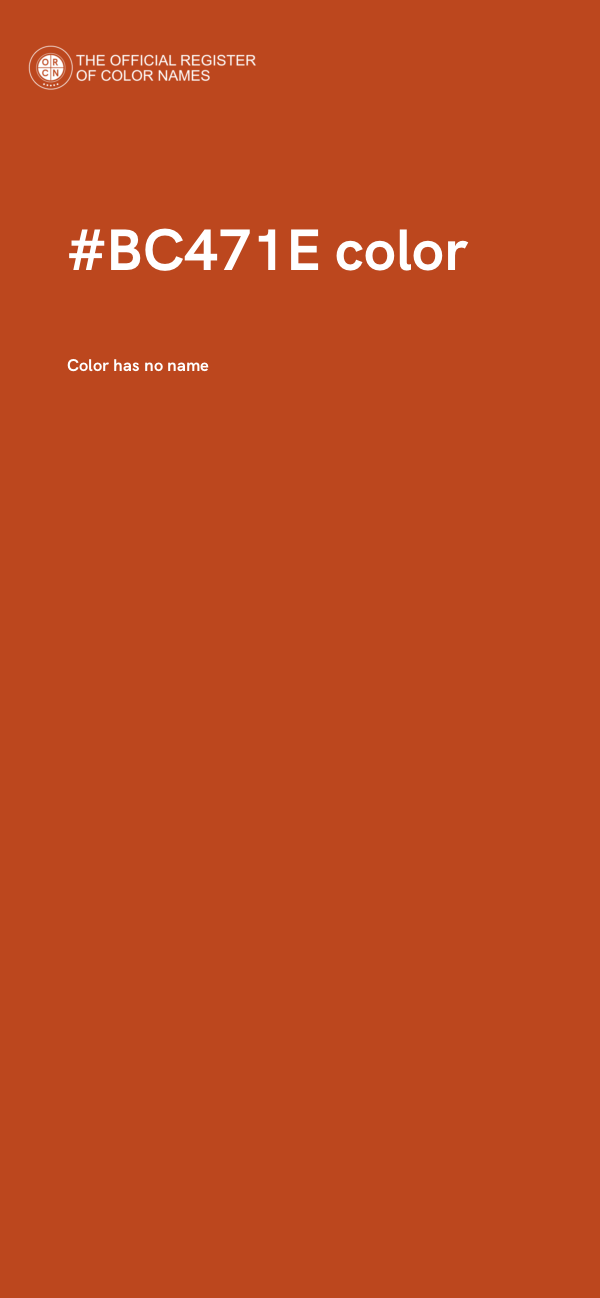 #BC471E color image