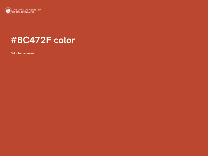 #BC472F color image