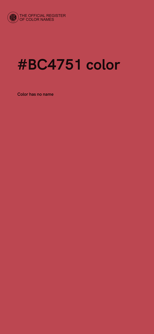 #BC4751 color image