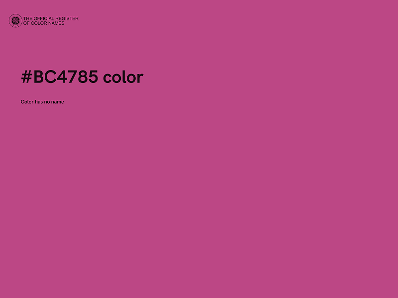 #BC4785 color image