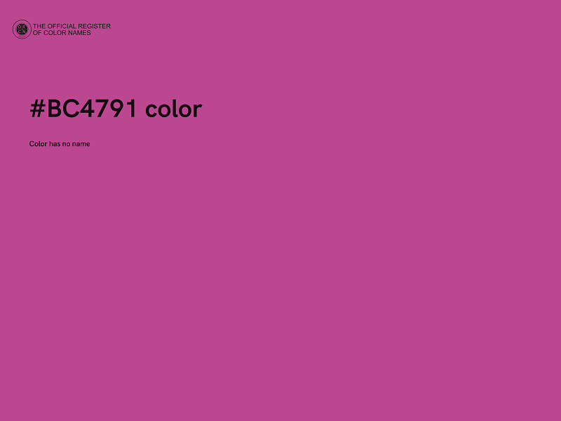 #BC4791 color image