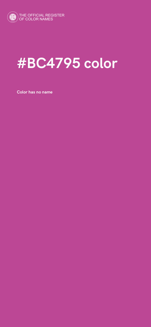 #BC4795 color image