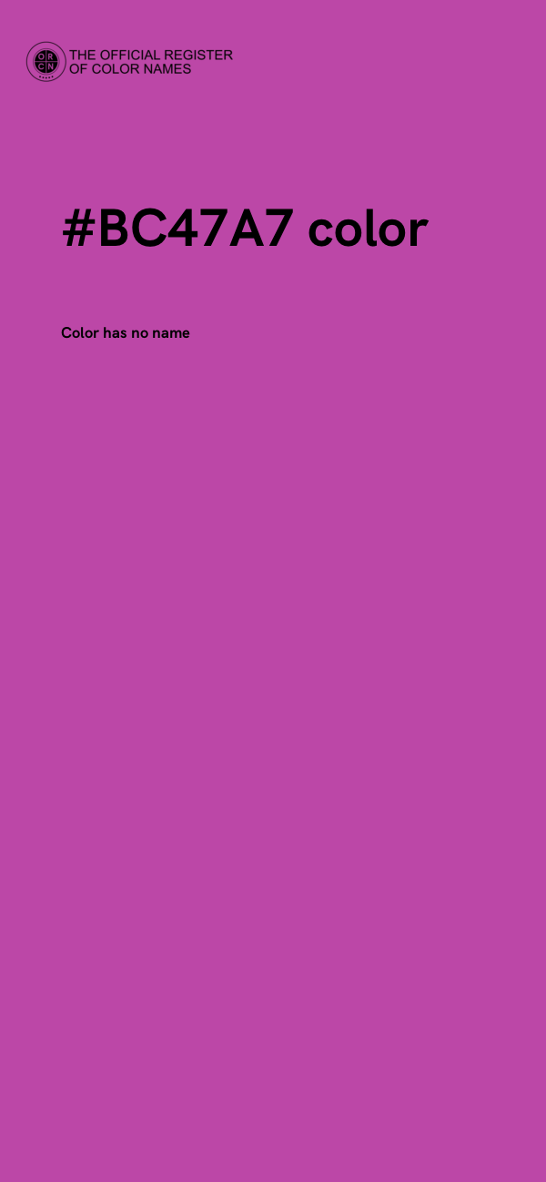 #BC47A7 color image