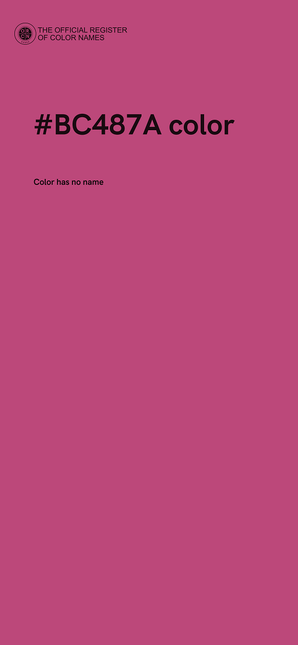#BC487A color image