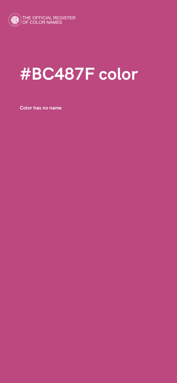 #BC487F color image