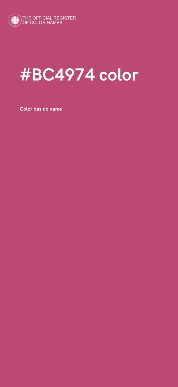 #BC4974 color image