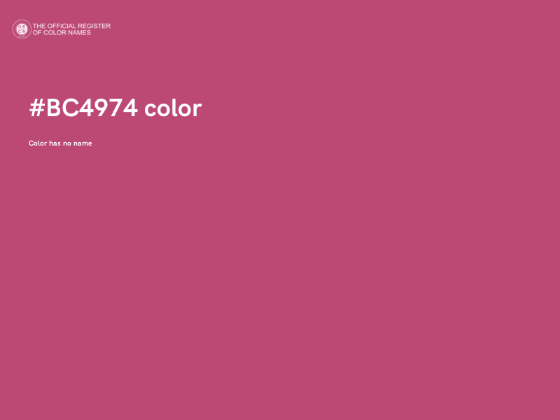 #BC4974 color image