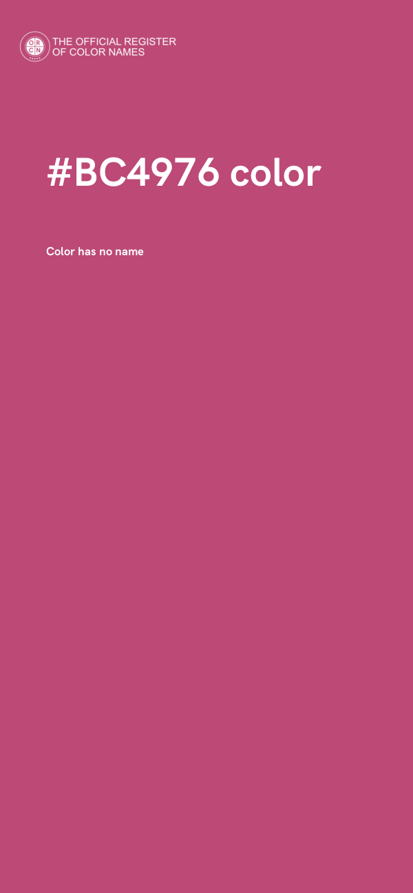 #BC4976 color image