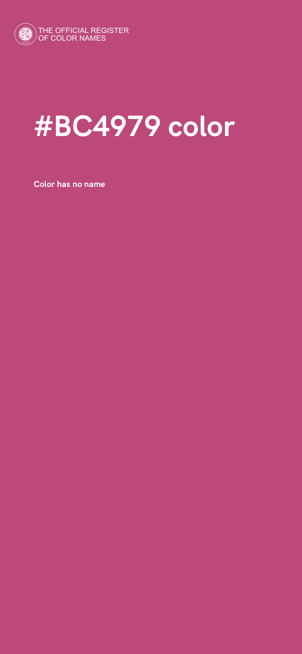 #BC4979 color image