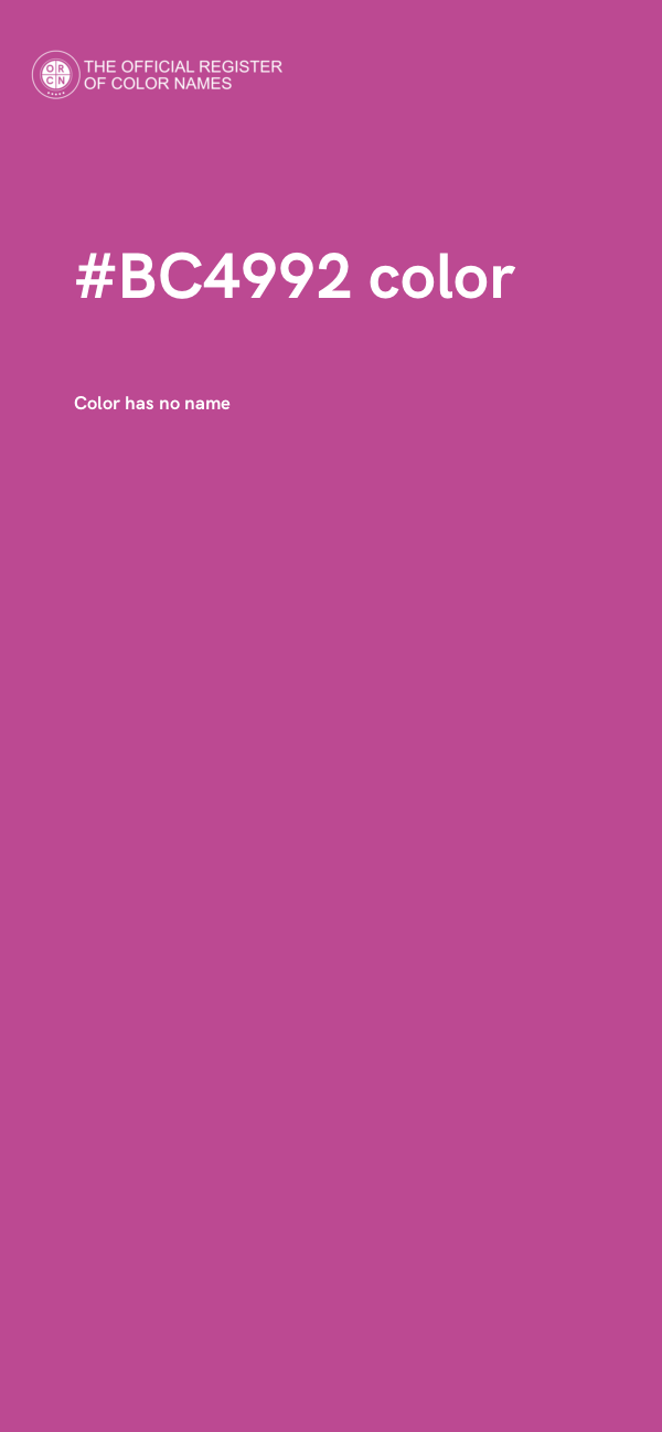 #BC4992 color image