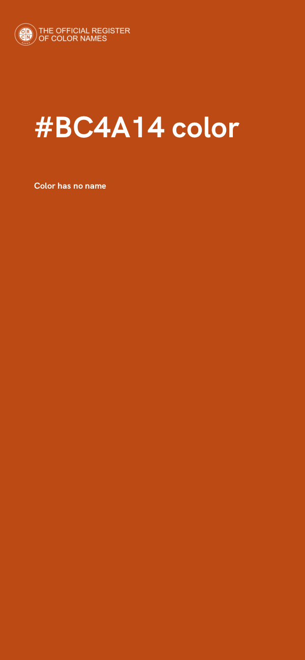 #BC4A14 color image