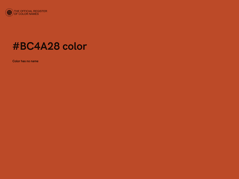 #BC4A28 color image