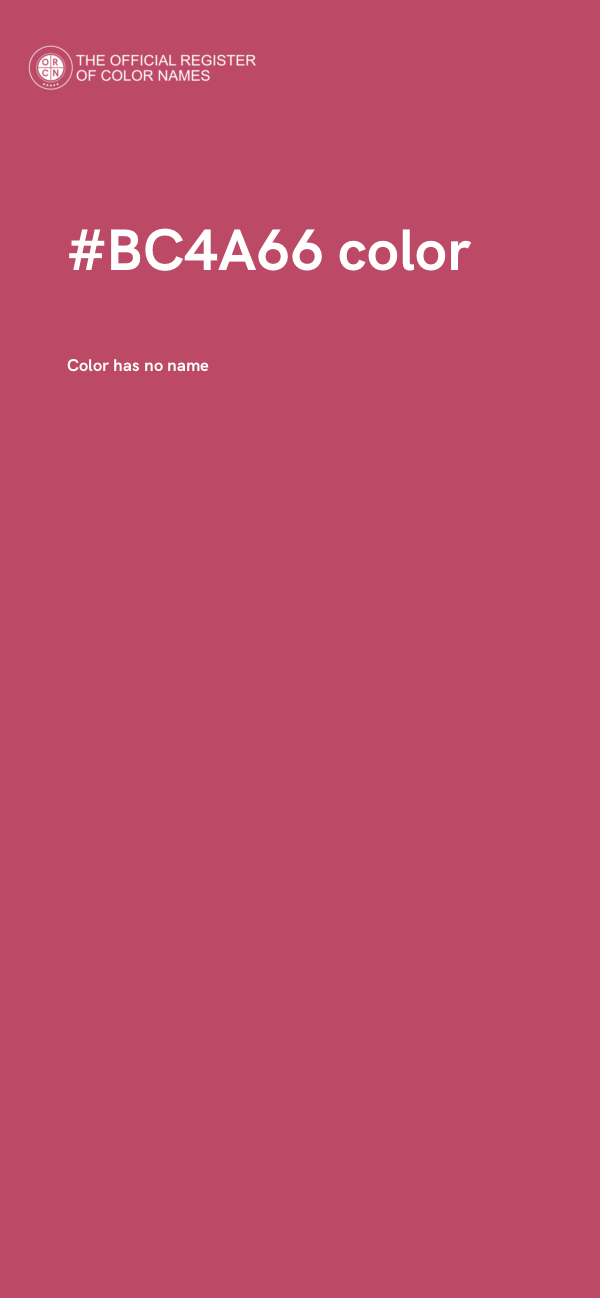 #BC4A66 color image