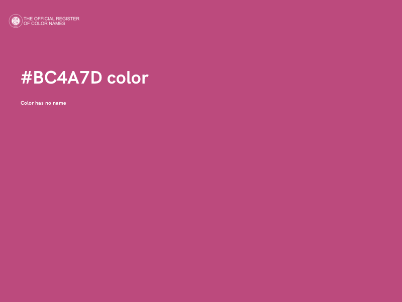 #BC4A7D color image