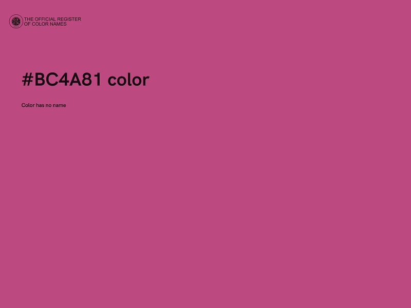 #BC4A81 color image