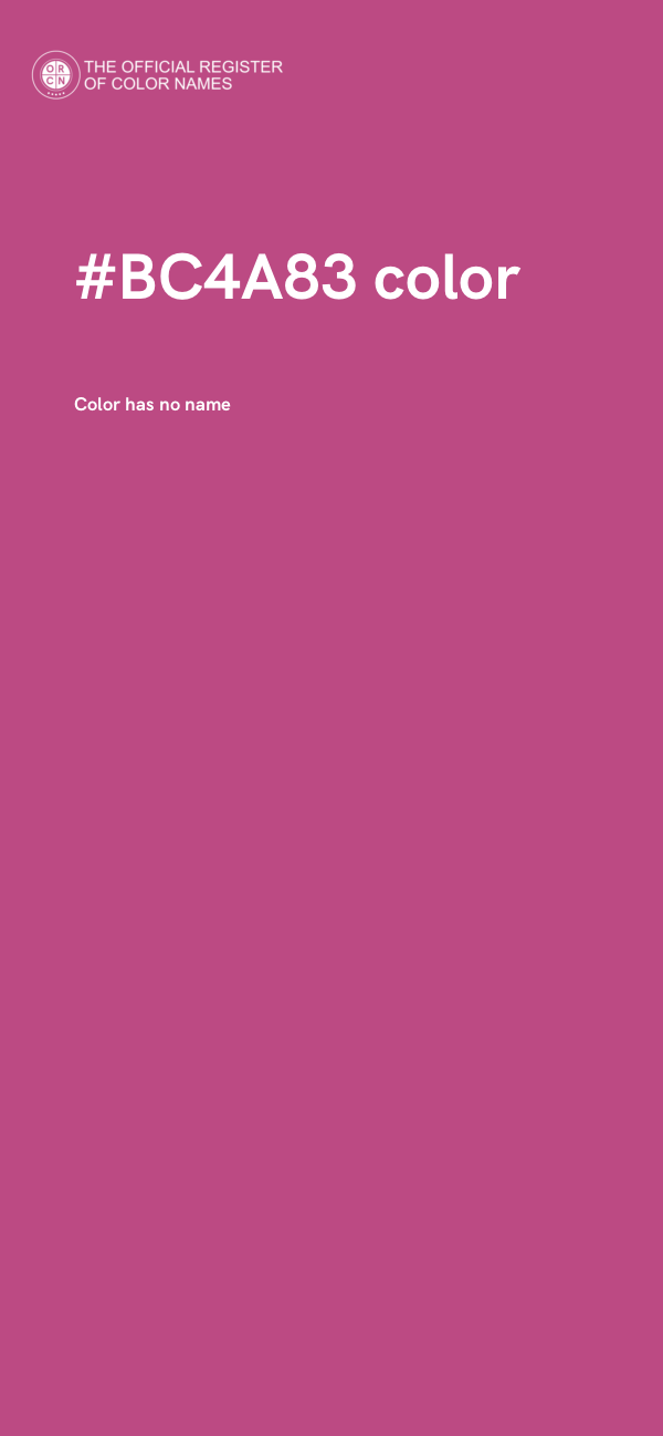 #BC4A83 color image