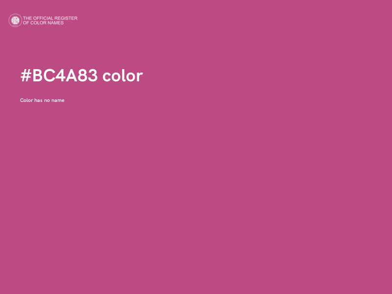 #BC4A83 color image