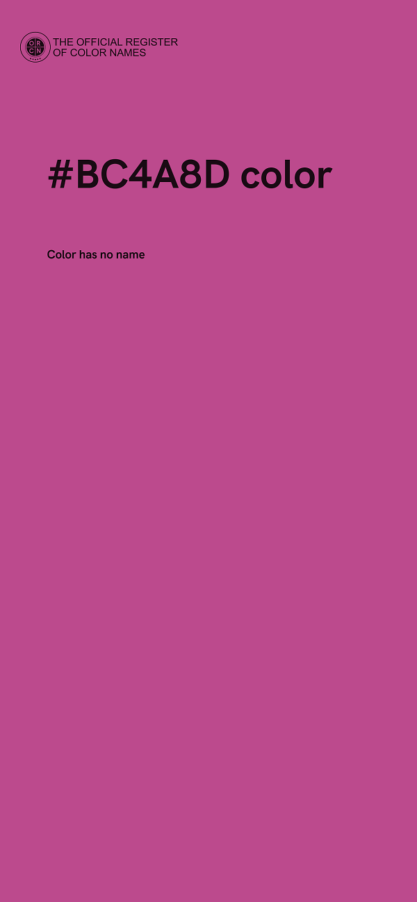 #BC4A8D color image