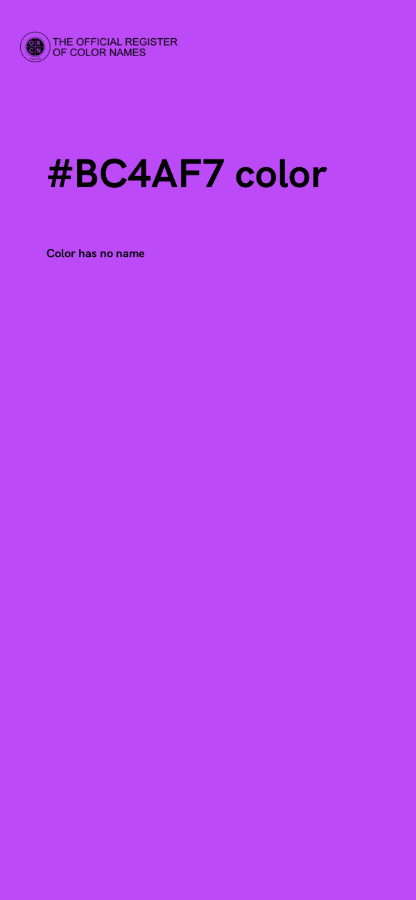 #BC4AF7 color image