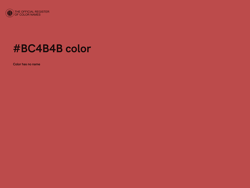 #BC4B4B color image
