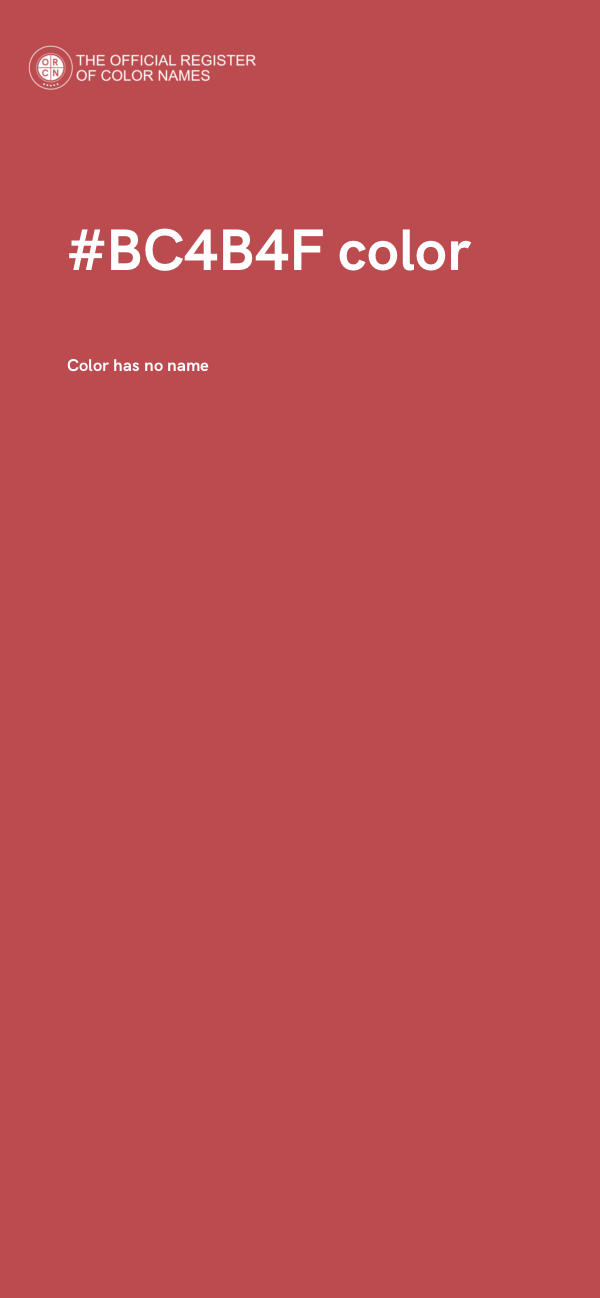 #BC4B4F color image