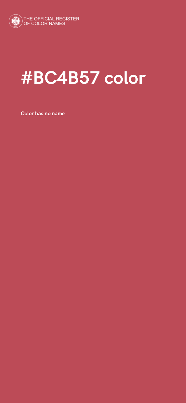 #BC4B57 color image