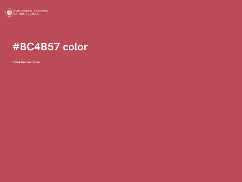 #BC4B57 color image