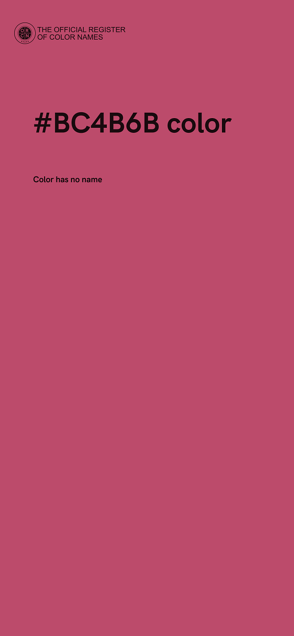 #BC4B6B color image