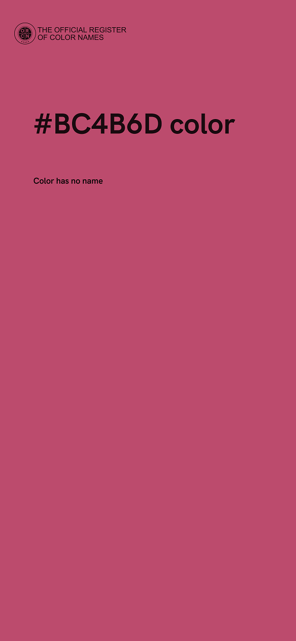 #BC4B6D color image