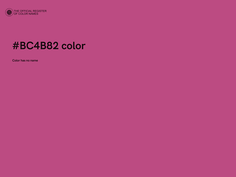 #BC4B82 color image