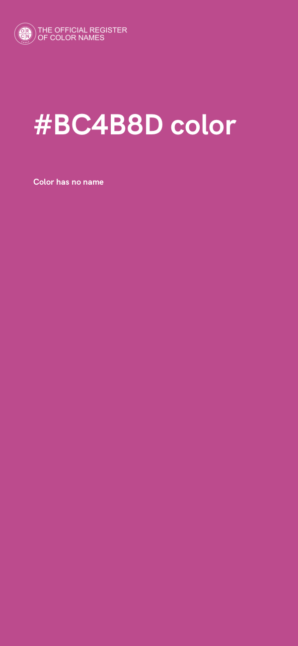 #BC4B8D color image