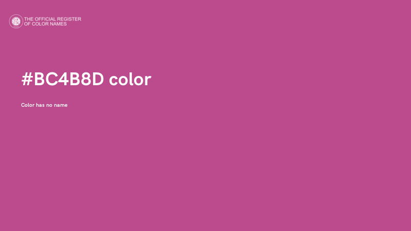 #BC4B8D color image