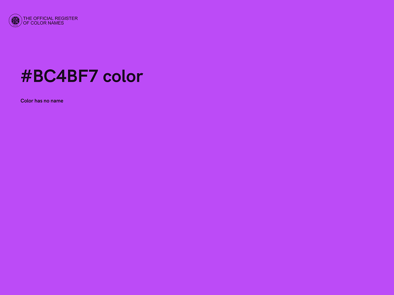 #BC4BF7 color image