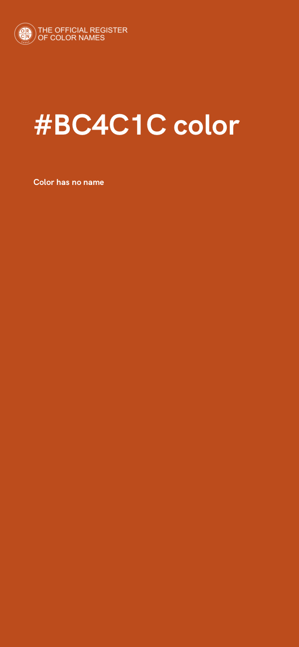 #BC4C1C color image