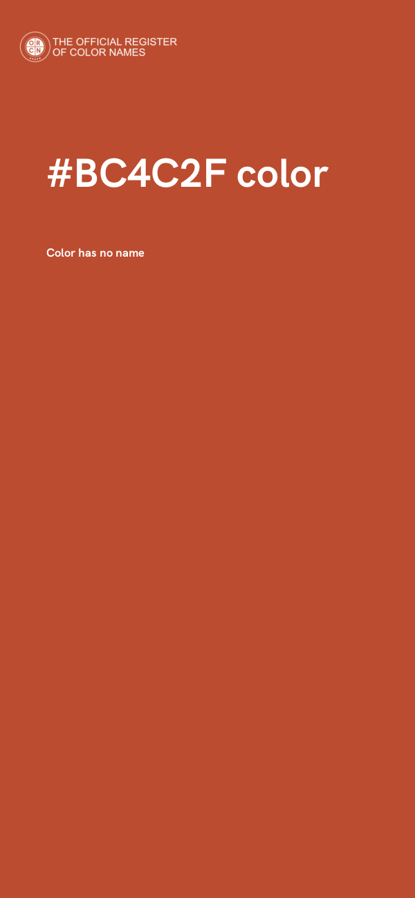 #BC4C2F color image
