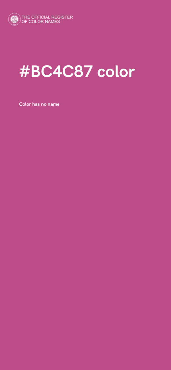 #BC4C87 color image